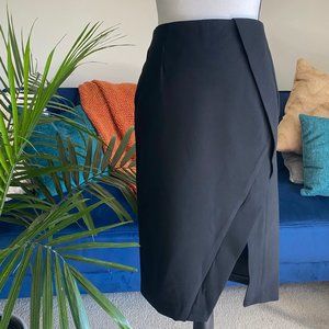 Black Detailed Pencil Skirt
